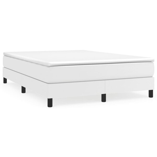 vidaXL Cadre de lit Blanc 140x200 cm Similicuir