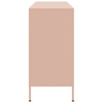vidaXL Buffet rose 100 5x39x79 cm acier laminé à froid