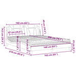 vidaXL Lit avec matelas marron 160x200 cm similicuir