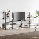 vidaXL Meuble TV sonoma gris 206 5x28 5x95 cm bois d'ingénierie