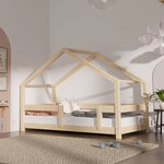 Lit cabane enfant LUCKY 90 x 180 bois naturel