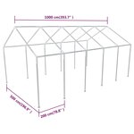 vidaXL Cadre en acier pour tente de fête 10 x 5 m