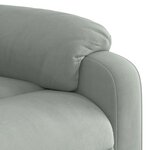 vidaXL Fauteuil de massage inclinable gris clair velours