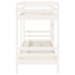vidaXL Lit superposé Blanc 90x190 cm Bois de pin massif