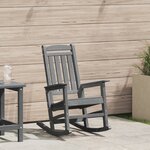 vidaXL Chaise à bascule de jardin Gris clair 70x92x108 cm HDPE