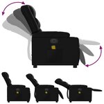 vidaXL Fauteuil de massage inclinable électrique noir similicuir