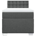 vidaXL Sommier à lattes de lit et matelas Gris foncé 90x190 cm Tissu