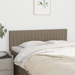 vidaXL Têtes de lit 2 Pièces Taupe 72x5x78/88 cm Tissu
