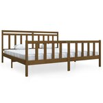vidaXL Cadre de lit Marron miel Bois massif 200x200 cm