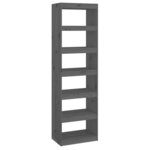 vidaXL Bibliothèque/Séparateur de pièce Gris 60x30x199 5 cm Pin massif