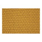 Plaid coton recyclé ocre 130 x 170 cm