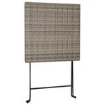 vidaXL Table de bistrot pliante Gris 55x54x71 cm Résine tressée