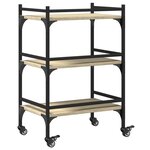 vidaXL Chariot de cuisine chêne sonoma 50x35x75 5 cm bois d'ingénierie
