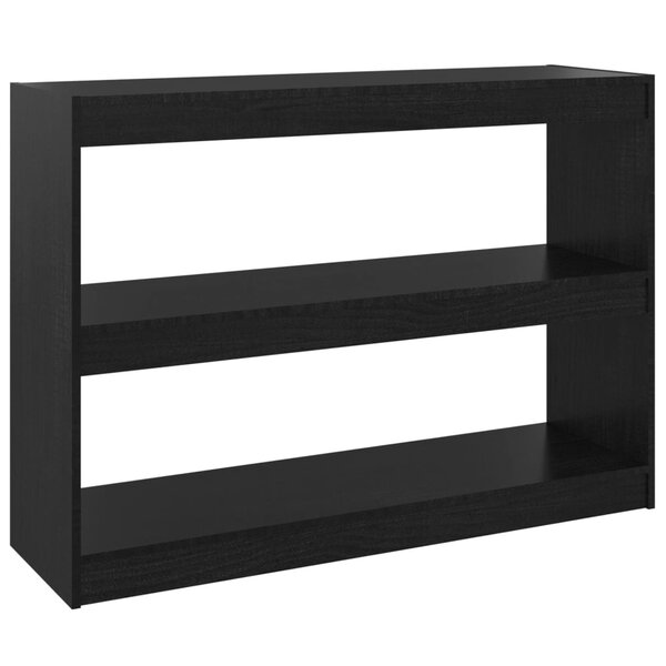 vidaXL Bibliothèque/Séparateur de pièce Noir 100x30x71 5 cm Pin massif