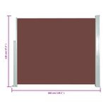 vidaXL Auvent latéral rétractable 120 x 300 cm Marron