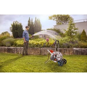 GARDENA Dévidoir sur roues AquaRoll L Easy Metal