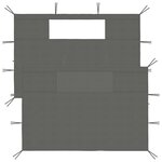 vidaXL Parois latérales de belvédère avec fenêtres 2 Pièces Anthracite