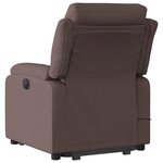 vidaXL Fauteuil inclinable de massage électrique Marron foncé Tissu