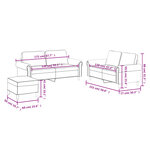 vidaXL Ensemble de canapés 3 Pièces et coussins Rouge bordeaux Similicuir
