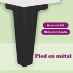 vidaXL Tables basses avec pieds en métal 2 Pièces Blanc 50x50x40 cm