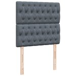 vidaXL Sommier à lattes de lit et matelas Gris foncé 90x200 cm Velours