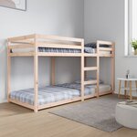 vidaXL Lit superposé 80x200 cm Bois de pin massif