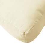 vidaXL Coussin de palette crème 120x40x12 cm tissu