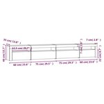vidaXL Meuble TV avec lumières LED Chêne sonoma 270x35x40 cm