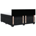 vidaXL Sommier à lattes de lit avec matelas Noir 180x200 cm Velours