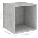 vidaXL Ensemble de meubles TV 4 Pièces Gris béton Bois d'ingénierie
