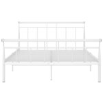 vidaXL Cadre de lit Blanc Métal 140x200 cm