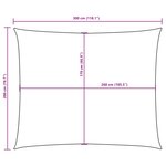 vidaXL Voile de parasol tissu oxford rectangulaire 2x3 m blanc