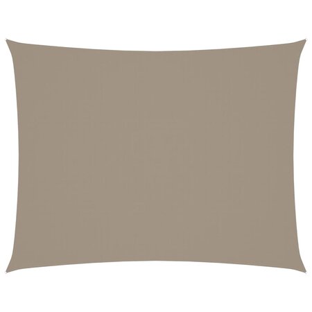 vidaXL Voile de parasol tissu oxford rectangulaire 6x7 m taupe