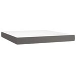 vidaXL Matelas de lit à ressorts ensachés Gris 180x200x20cm Similicuir