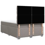 vidaXL Sommier à lattes de lit avec matelas Taupe 140x190 cm Tissu