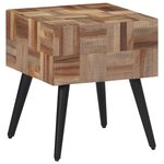 vidaXL Table d'appoint 40x40x45 cm teck de récupération massif
