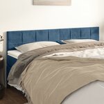 vidaXL Têtes de lit 2 Pièces Bleu foncé 80x5x78/88 cm Velours