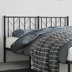 vidaXL Tête de lit métal noir 150 cm