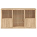 vidaXL Buffet avec lumières LED chêne sonoma 181 5x37x100 cm