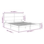 vidaXL Cadre de lit Blanc Bois massif 150x200 cm Très grand