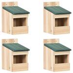 vidaXL Nichoirs 4 Pièces 12x16x20 cm Bois de sapin