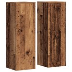 vidaXL Supports pour plantes 2 Pièces vieux bois bois d'ingénierie