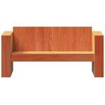 vidaXL Canapé de jardin 2 places cire marron bois pin massif