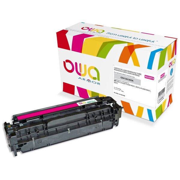 Toner d'encre remanufacturé, compatible pour HP 305A CE413A - Magenta