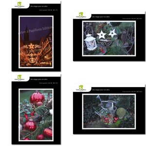Lot de 4 cartes postales - noël 2 - photos frédéric engel