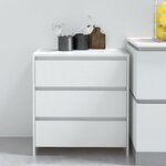 vidaXL Buffet Blanc 70x41x75 cm Bois d'ingénierie