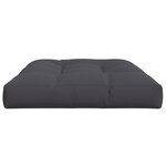 vidaXL Coussin de palette anthracite 120x80x12 cm tissu