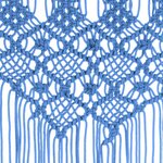 vidaXL Rideau en macramé Bleu 140x240 cm Coton