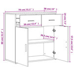 vidaXL Buffet chêne sonoma 79x38x80 cm bois d'ingénierie