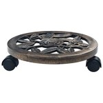 vidaXL Chariots pour plantes 6 Pièces Bronze 30 cm Plastique